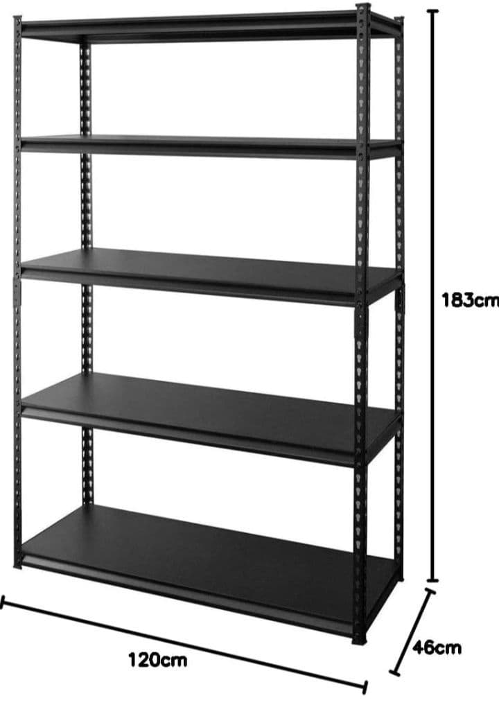 アイリスプラザ　スチールラック　5段　STR-1200　ブラック　つ247