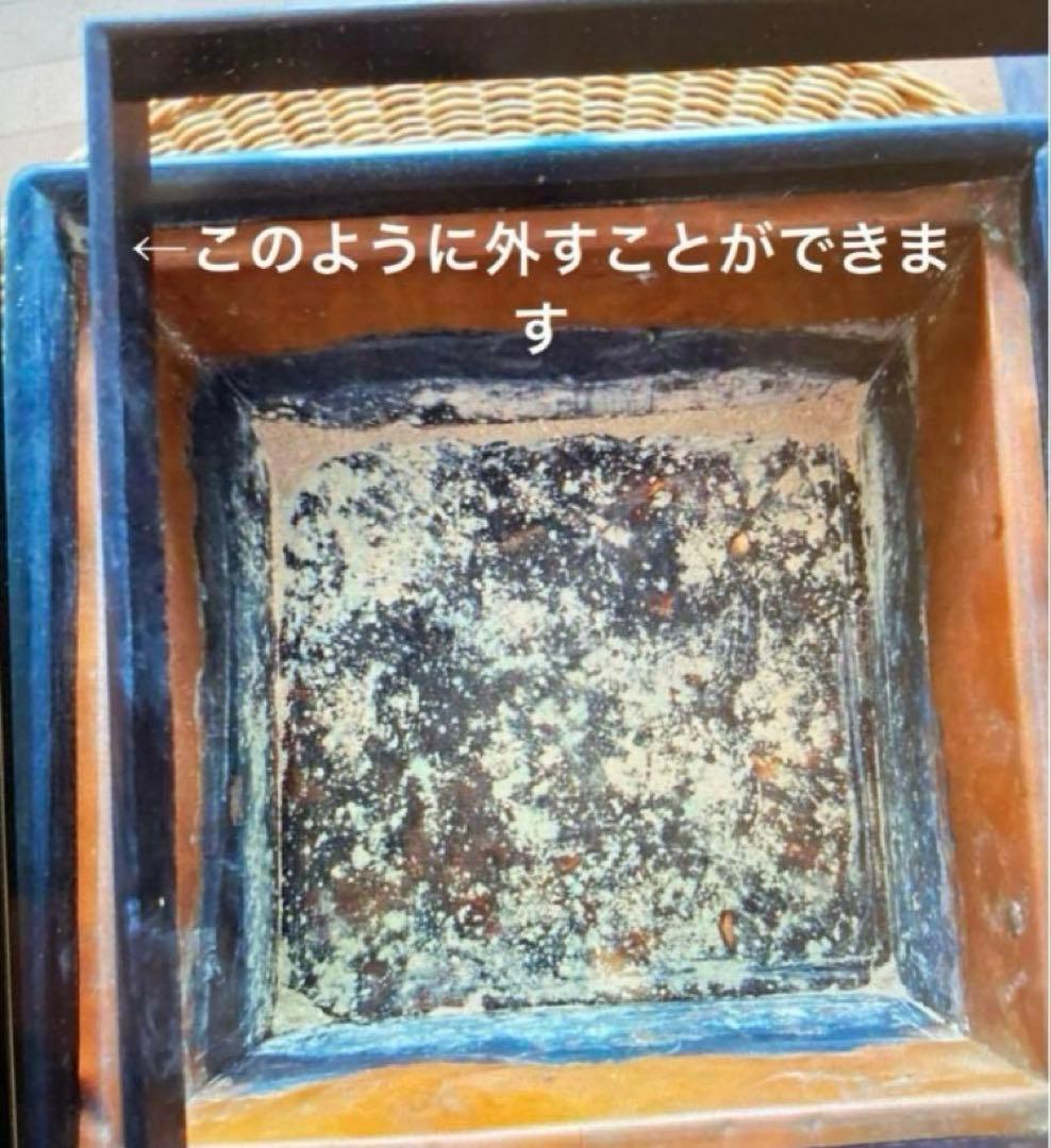 木製火鉢　大正末期　昭和レトロ　黒檀火鉢 火箸