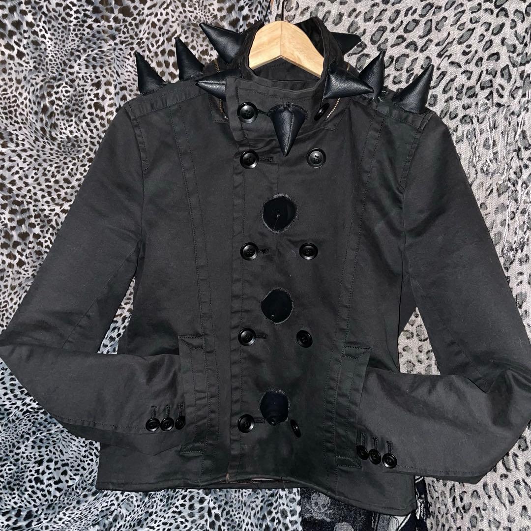 【リメイク】 棘棘 ナポレオン ジャケット Y2k 平成 モード系 opium