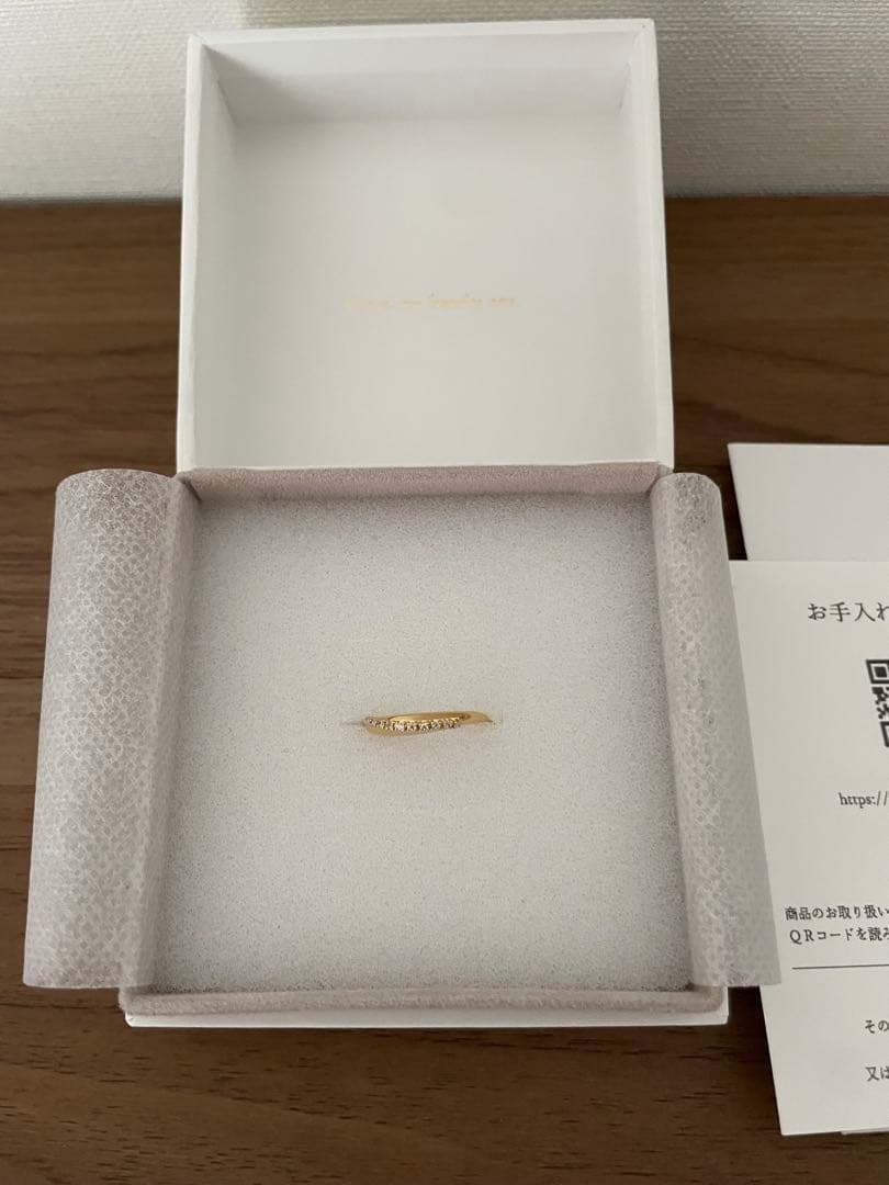 ete ビジュー クレセントムーン リング 13号 イエローゴールド