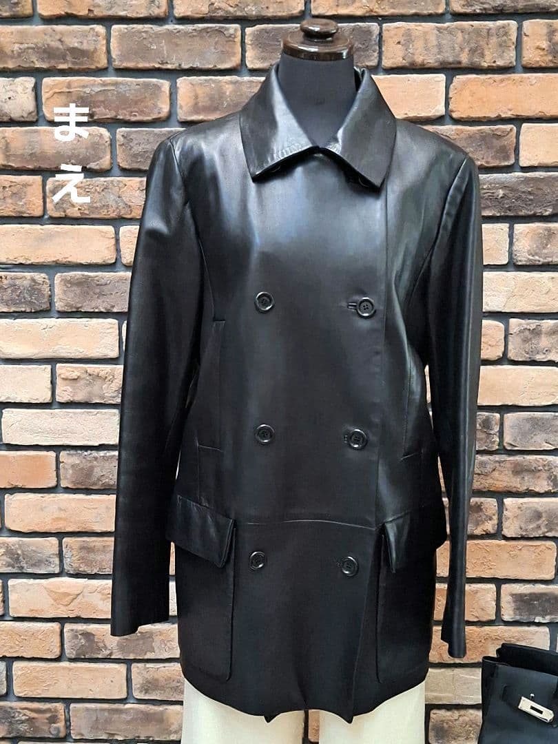 【美品】　LOEWE　黒　レザー　ジャケット　子羊　柔らかい