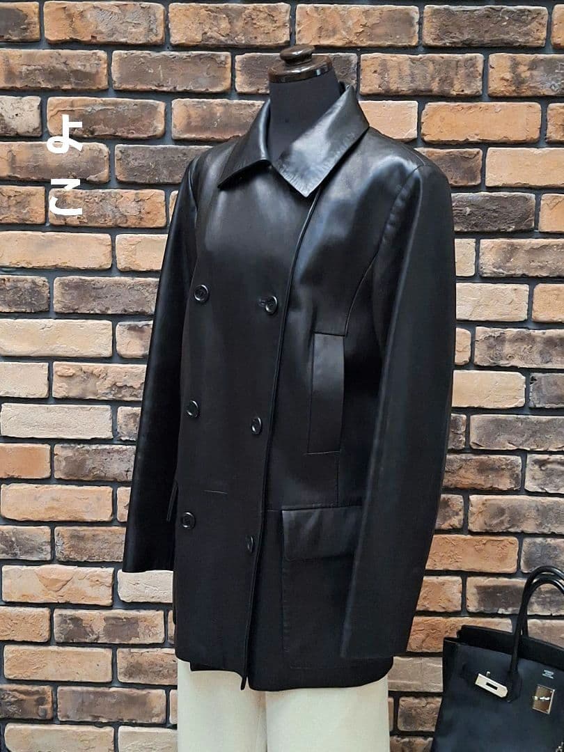 【美品】　LOEWE　黒　レザー　ジャケット　子羊　柔らかい