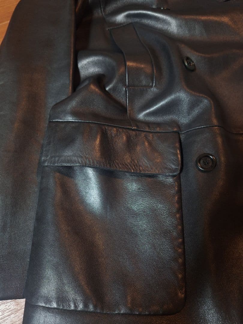 【美品】　LOEWE　黒　レザー　ジャケット　子羊　柔らかい