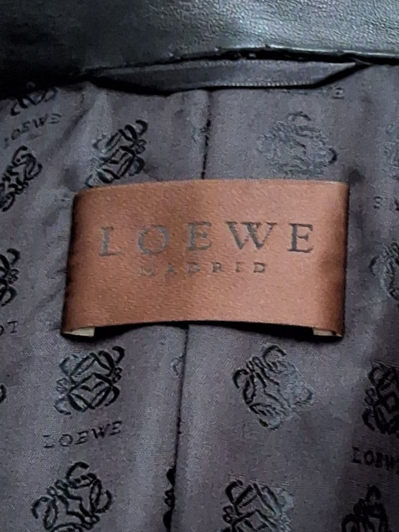 【美品】　LOEWE　黒　レザー　ジャケット　子羊　柔らかい