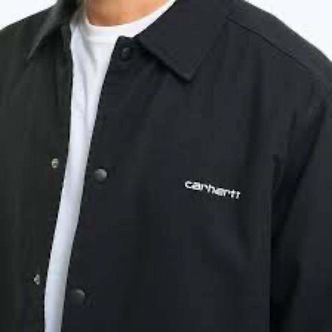 カーハート WIP 裏ボア コーチジャケット 黒 Mサイズ 刺繍ロゴ　値引歓迎
