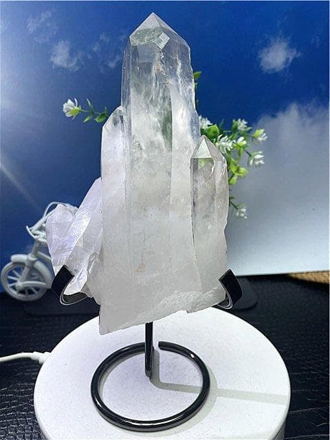 ◆超強いパワー(藍針入り)天然水晶クラスターB88B6/253B26A