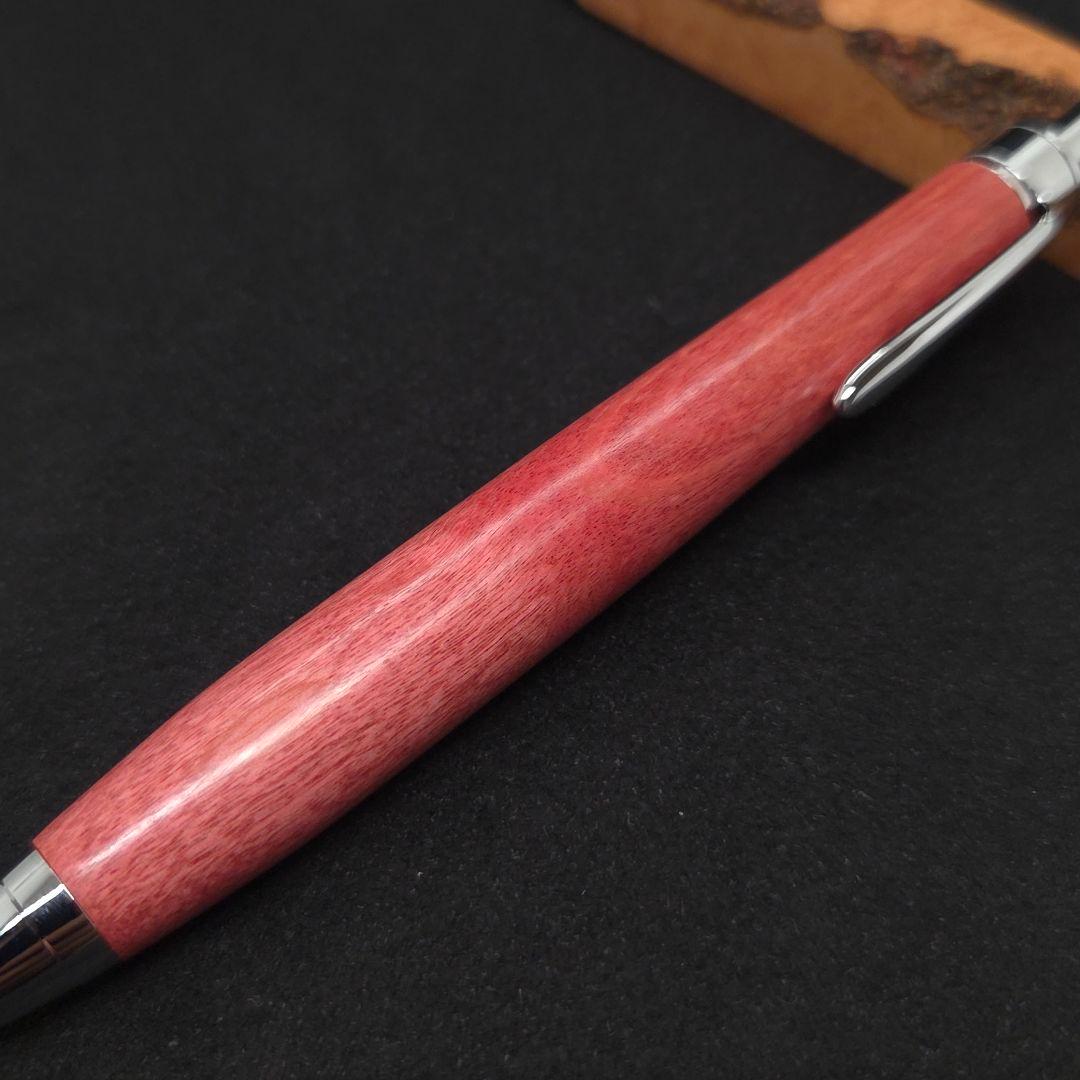 No.34ハンドメイド木軸シャーペンピンクアイボリー