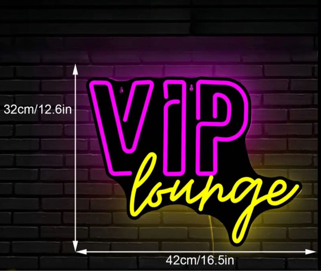 VIPネオンサイン LED看板 USB給電 バー クラブ装飾
