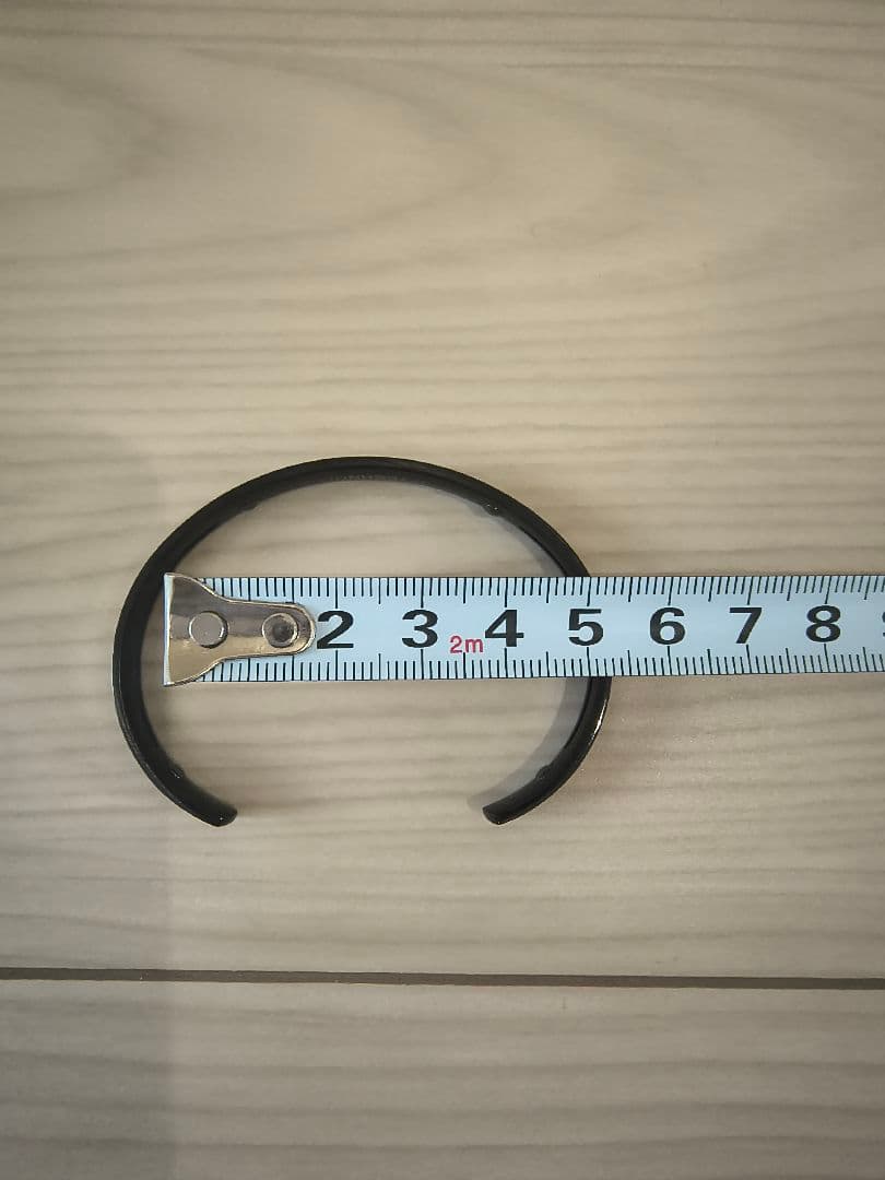 【美品】バンデル BANDEL 純チタン製 バングル L/LLサイズ ブラック