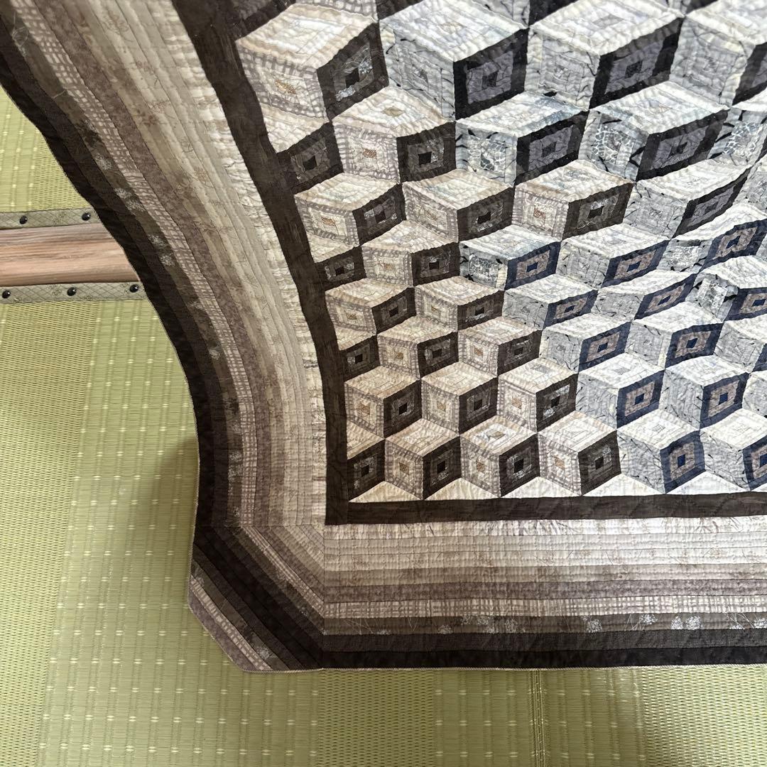 ハンドメイドパッチワークキルトのタペストリー、ベッドカバー