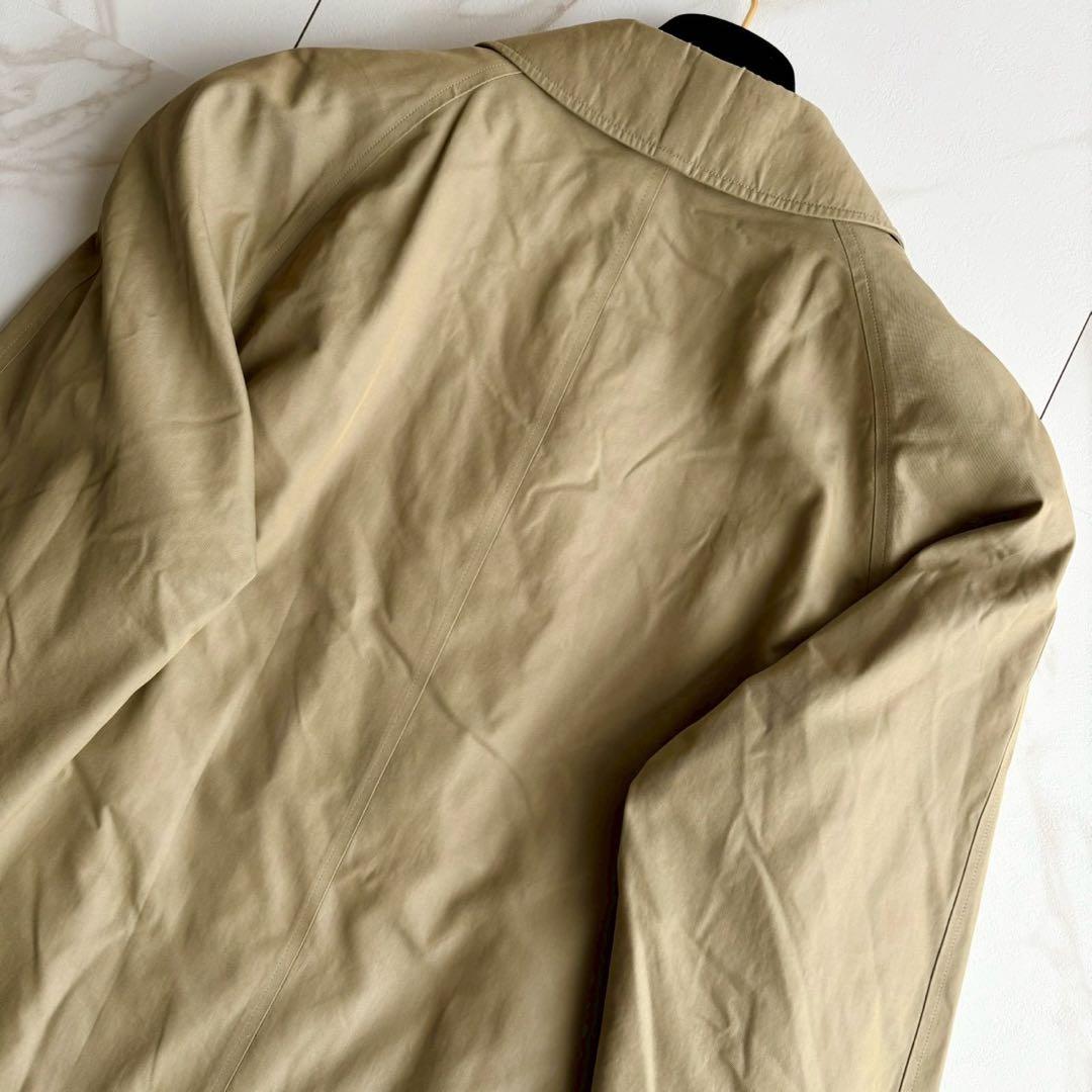 人気◆バーバリー ライナー付 ステンカラー バルマカーン コート カーキ L