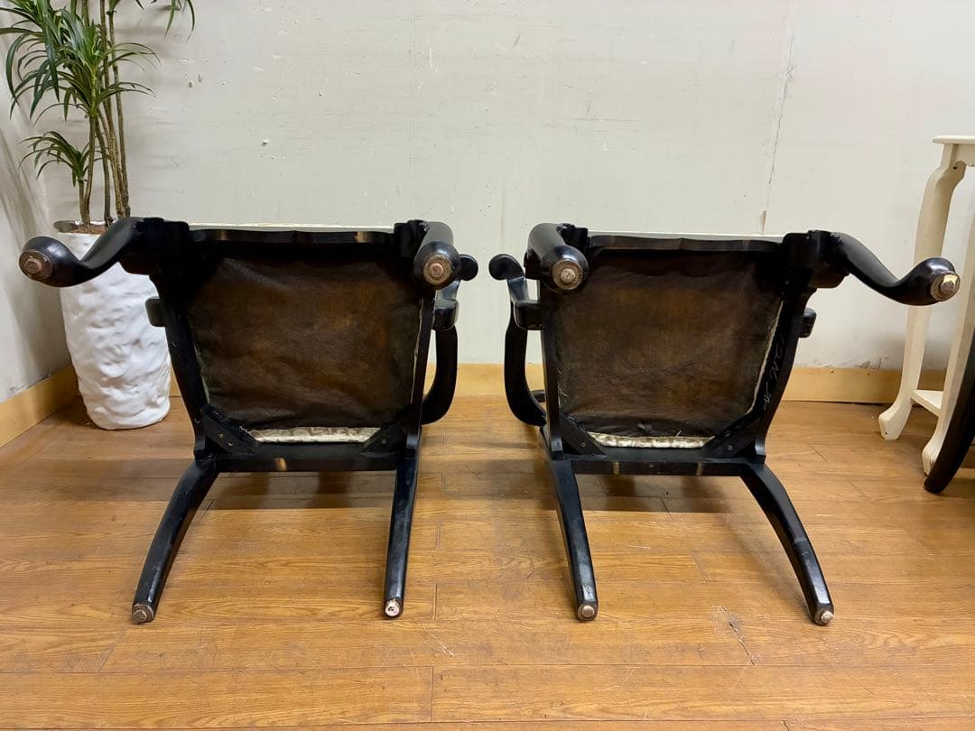 管407☆センチュリーファニチャー☆クイーンアン様式☆アームチェアー2脚