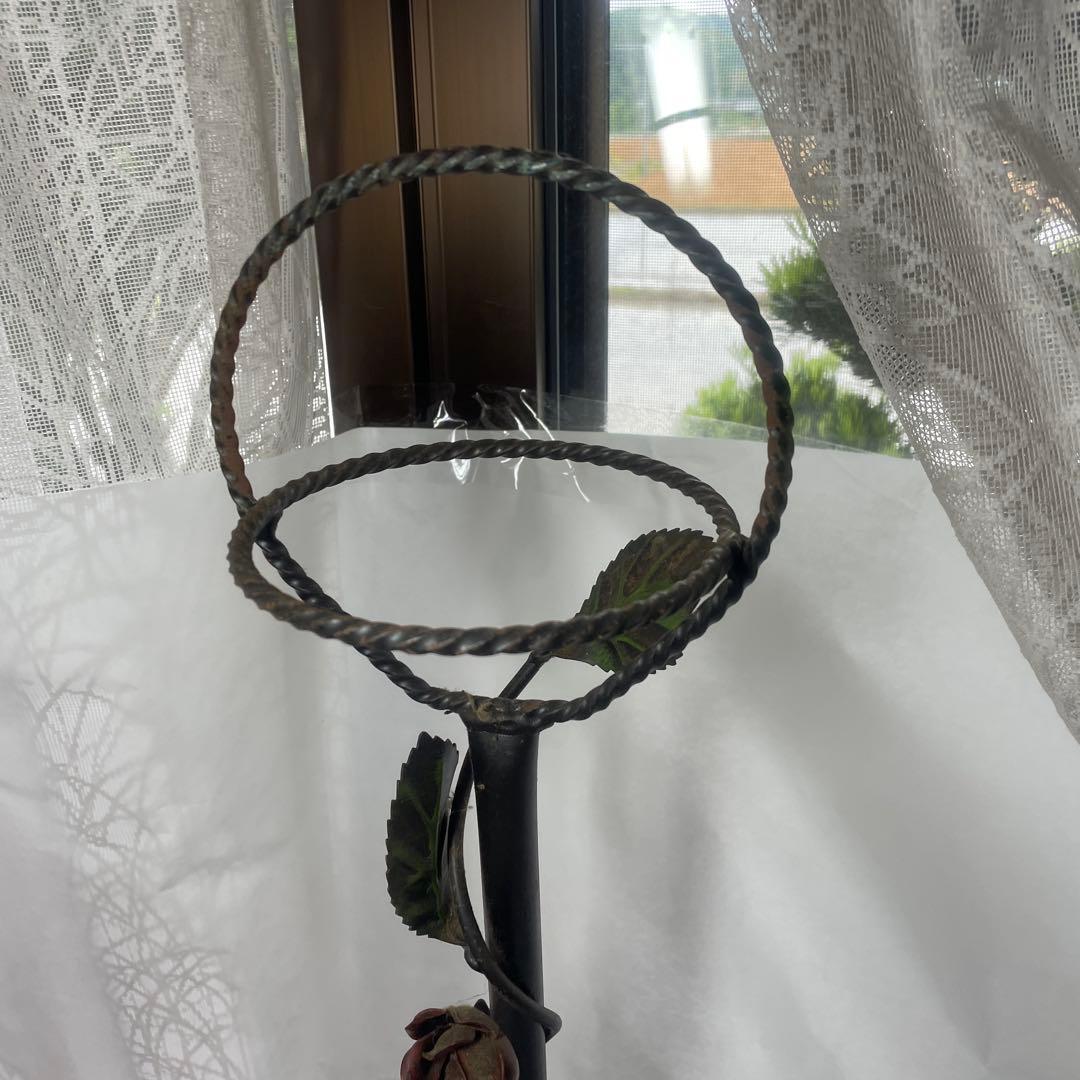 スタンド型灰皿 花と葉のデザイン　昭和レトロ　アンティーク