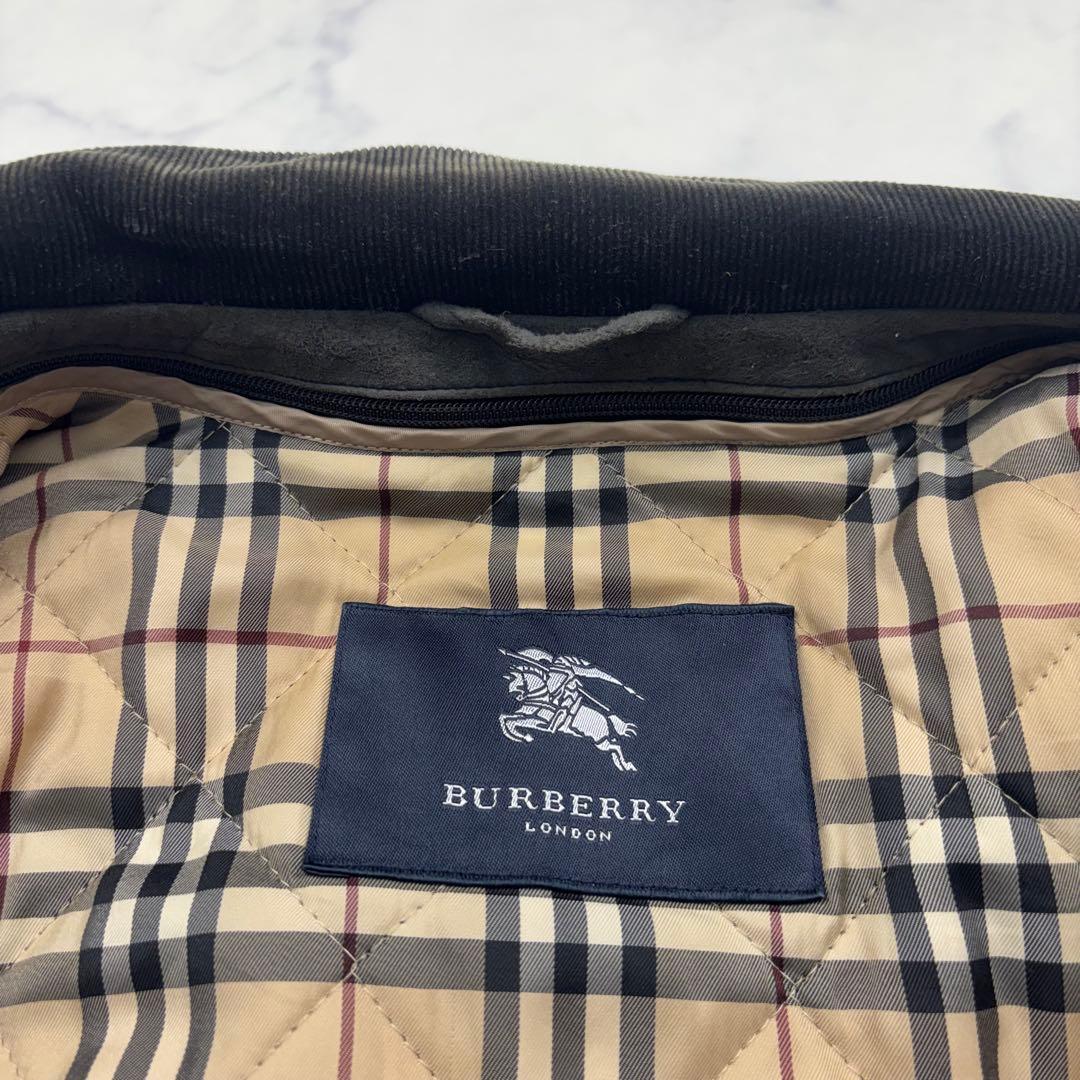 【逸品】バーバリーロンドン　スエード　ジャケット　　ブルゾン　ライナー付　大きい