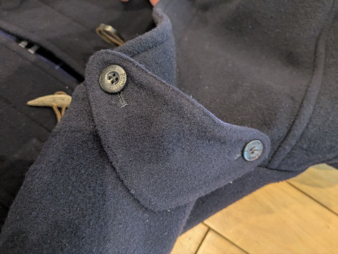 Burberry バーバリーズ　ダッフルコート　フード　ノバチェック　紺