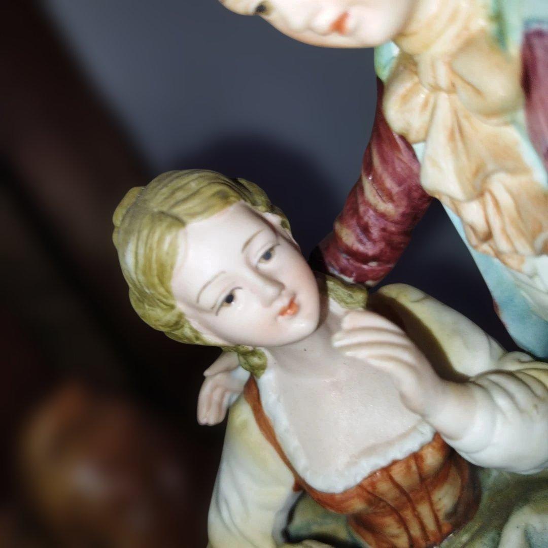 ロココ様式 男女フィギュア 陶器製