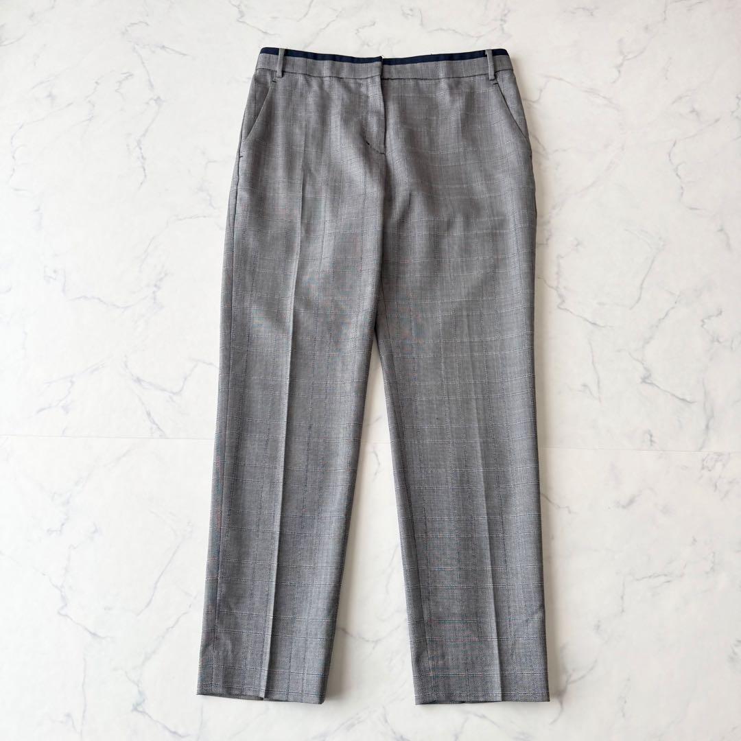 ポールスミス ウール シルク セットアップ パンツスーツ チェック 裏地花柄 L