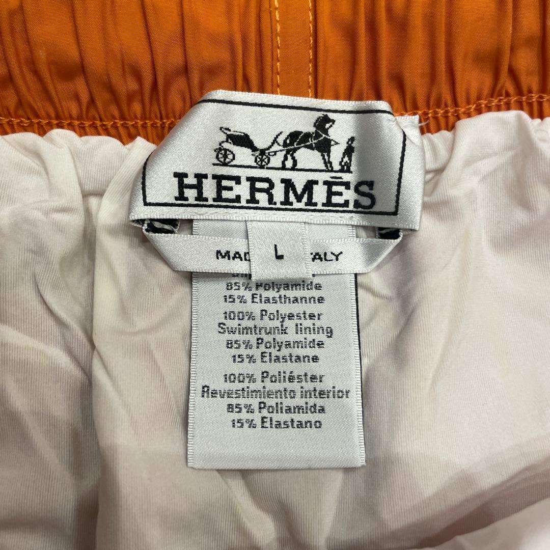 【未使用美品】HERMES エルメス スイムショーツ オレンジ Lサイズ