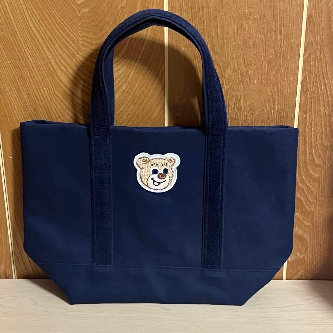 ラブラリーバイフェイラー オールドテディ ワッペントートバッグ 小 ネイビー
