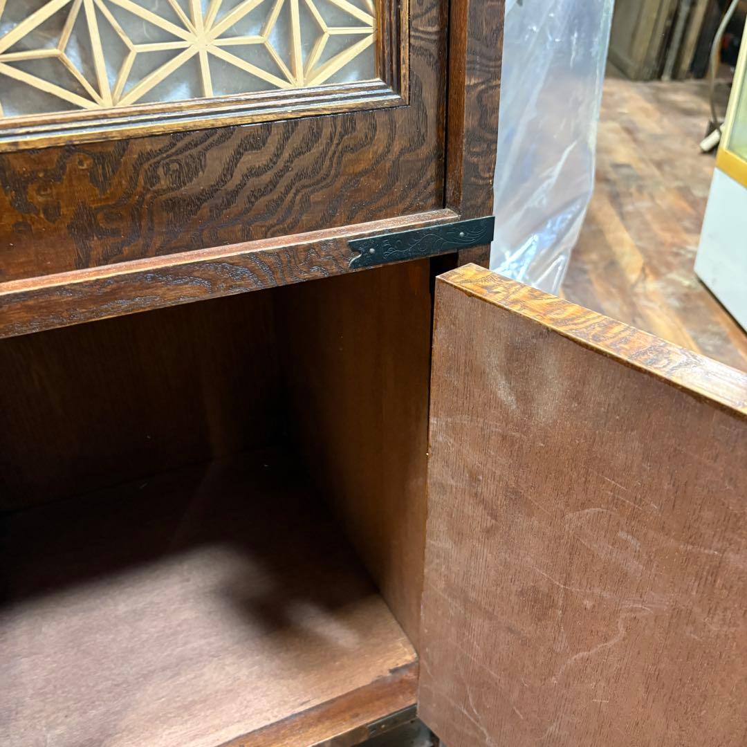 H92cm×W84cm◆組子細工　飾り棚　◆収納棚 茶箪笥 和箪笥　欅