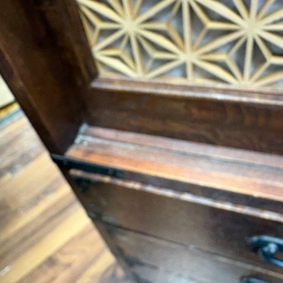 H92cm×W84cm◆組子細工　飾り棚　◆収納棚 茶箪笥 和箪笥　欅