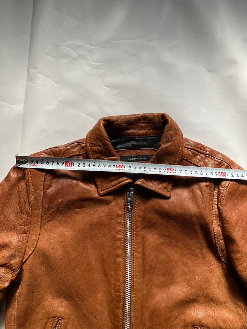美品ブラウンレザー シングルライダースジャケット#本革#羊革