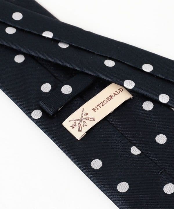 新品 ビームスF購入 FITZGERALD シルク ドット柄 ネクタイ