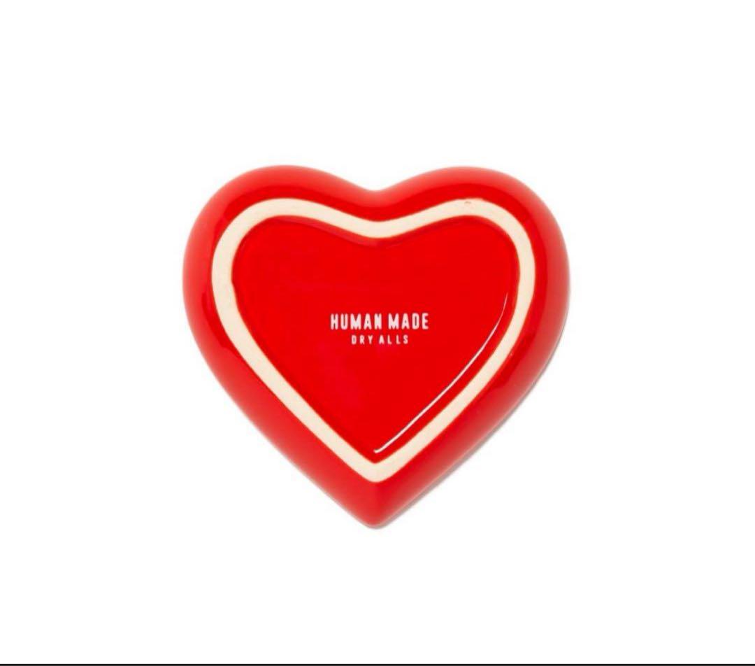 皿・プレート HUMAN MADE HEART CERAMICS TRAY RED