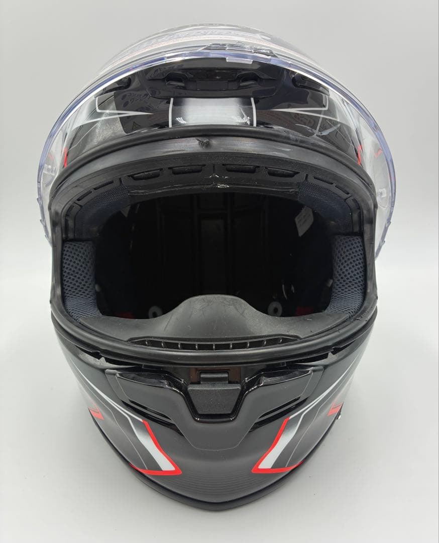 【ジャンク品扱い】　SHOEI ヘルメットブラック　Lサイズ　ブラック/レッド