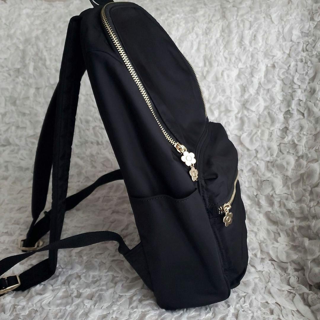 MARY QUANT マリークワント ナイロン リュック デイジー ブラック 黒