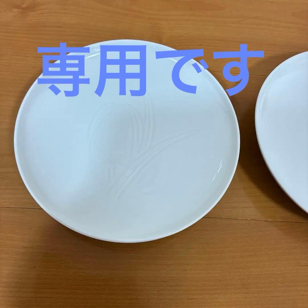専用！　　【箱なし】人間国宝　井上萬二　白磁　皿　稲穂柄　有田焼　2枚まとめ売り