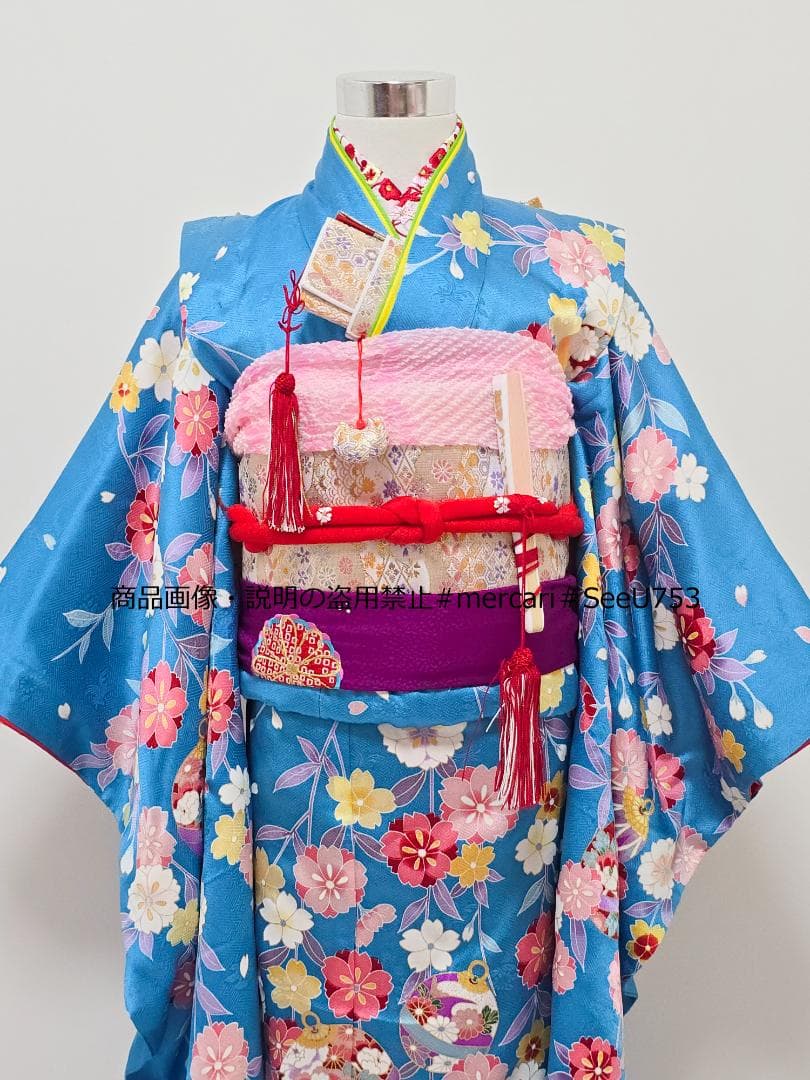 七五三　7歳　正絹　着物　セット　女の子 *c58