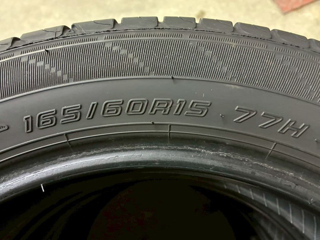 送料込み‼️ 165/60R15 国産 バリ山 ノーマルタイヤ 4本