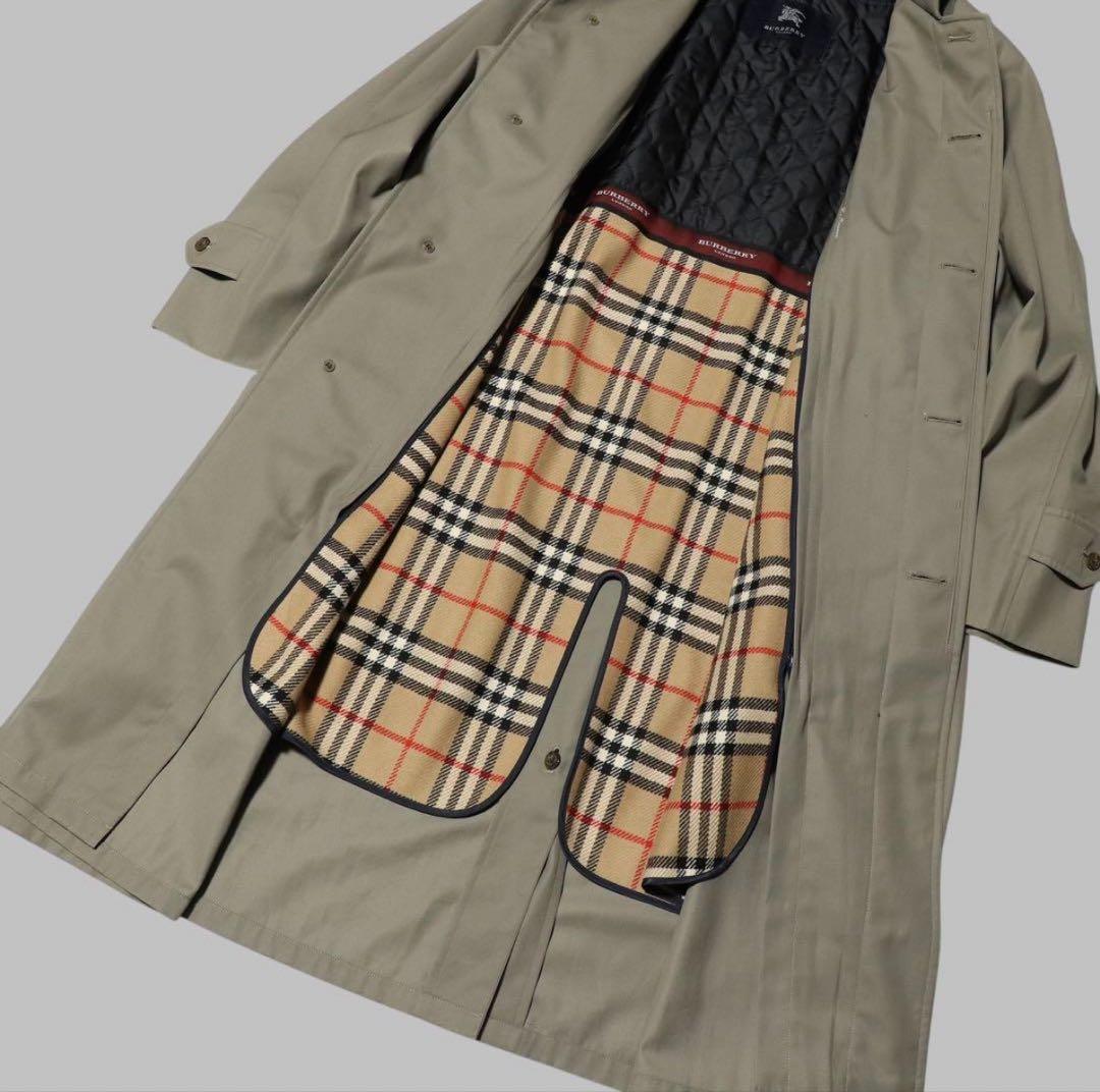 極美品★BURBERRY★ステンカラーコート★ノバチェック 中綿ライナー★とろみ