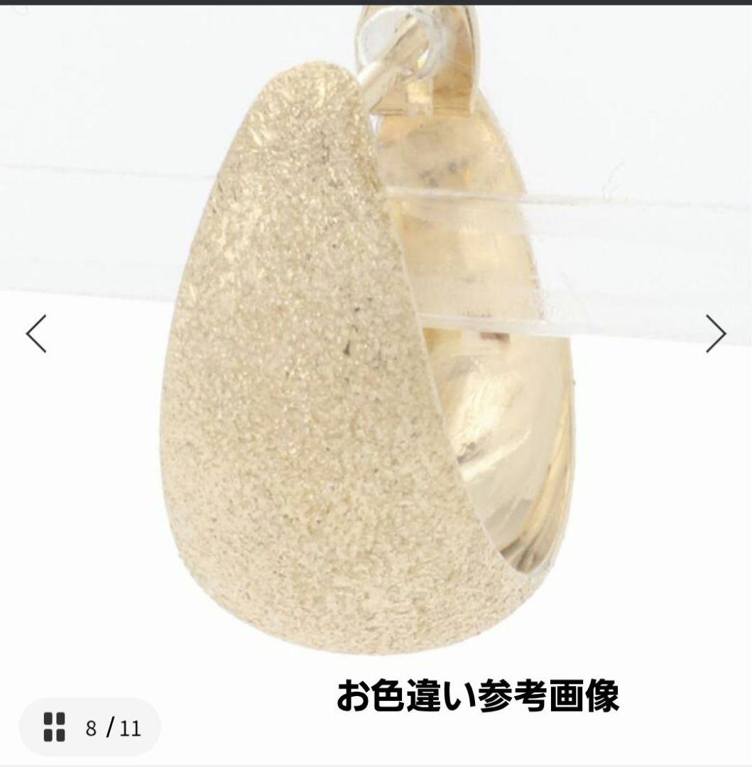 Lilas　三日月ダイヤポイントフープ　ピアス　k10　ホワイトゴールド　両耳