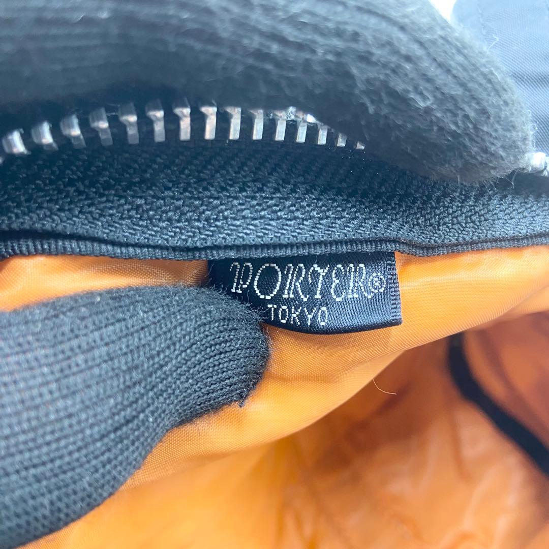 極美品　ポーター　タンカー　ミニボストンバッグ　ロゴ刺繍　ナイロン　ブラック