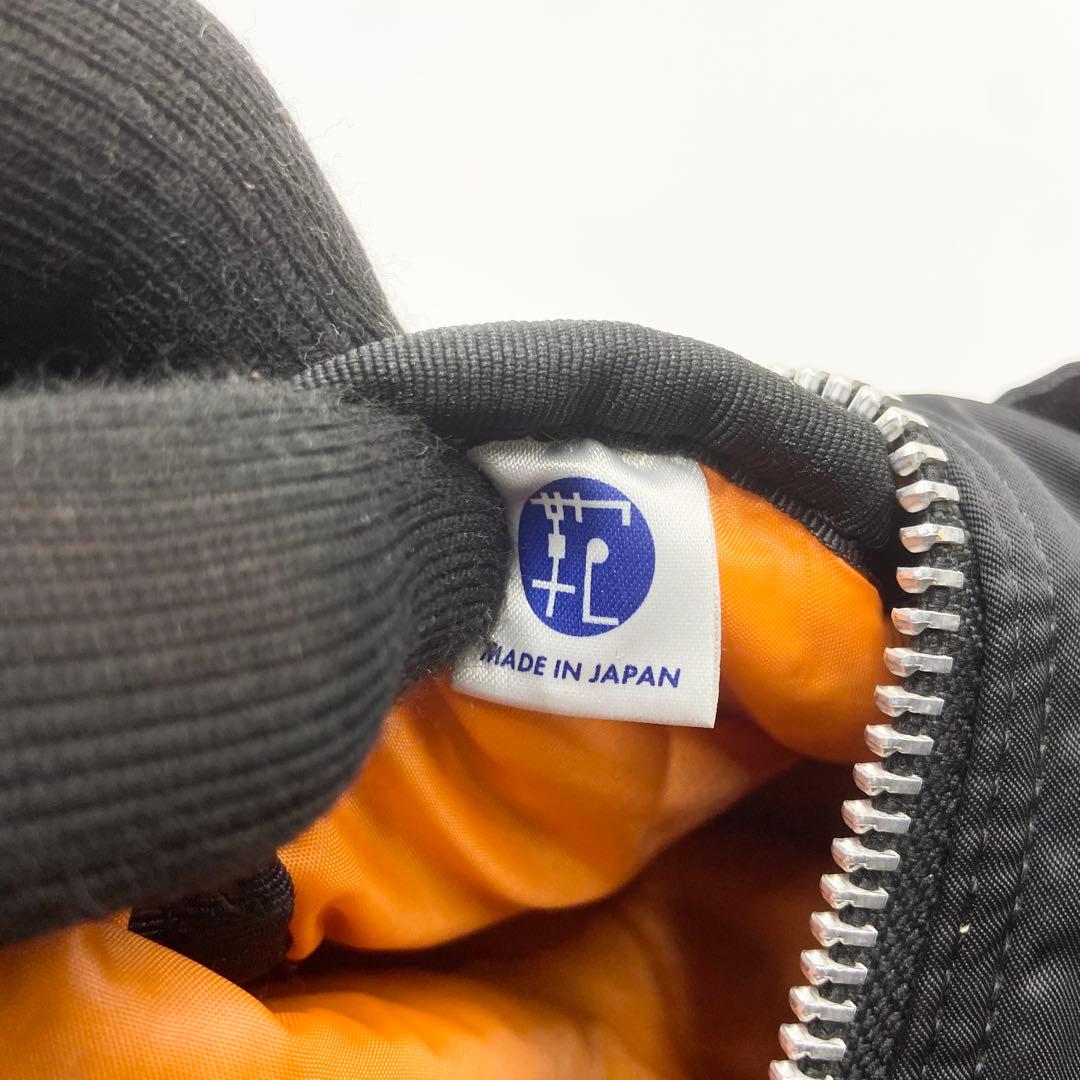 極美品　ポーター　タンカー　ミニボストンバッグ　ロゴ刺繍　ナイロン　ブラック