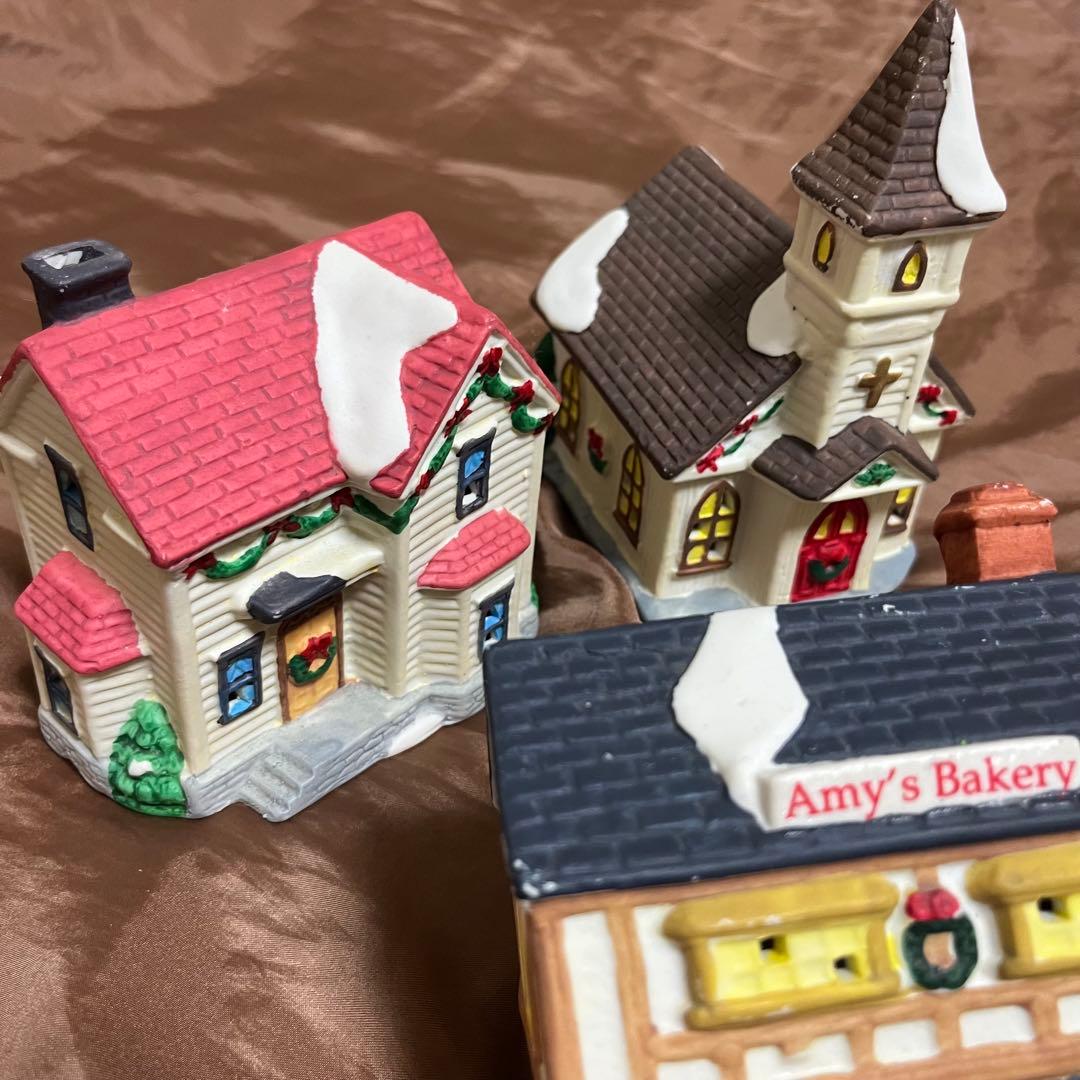 ヴィンテージ品 海外の建物 置物 陶器