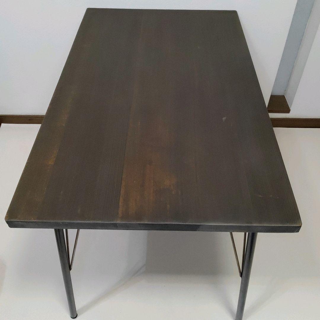 ナチュラル ウッド & アイアン レッグ ソファテーブル 高さ61cm 送料無料