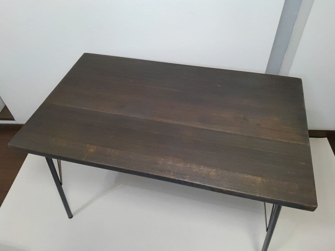 ナチュラル ウッド & アイアン レッグ ソファテーブル 高さ61cm 送料無料