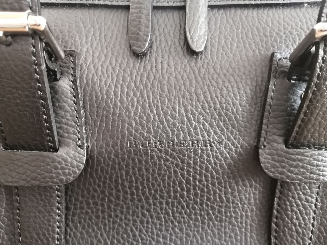 ☆美品☆Burberry ブラックレザー ボストンバッグ