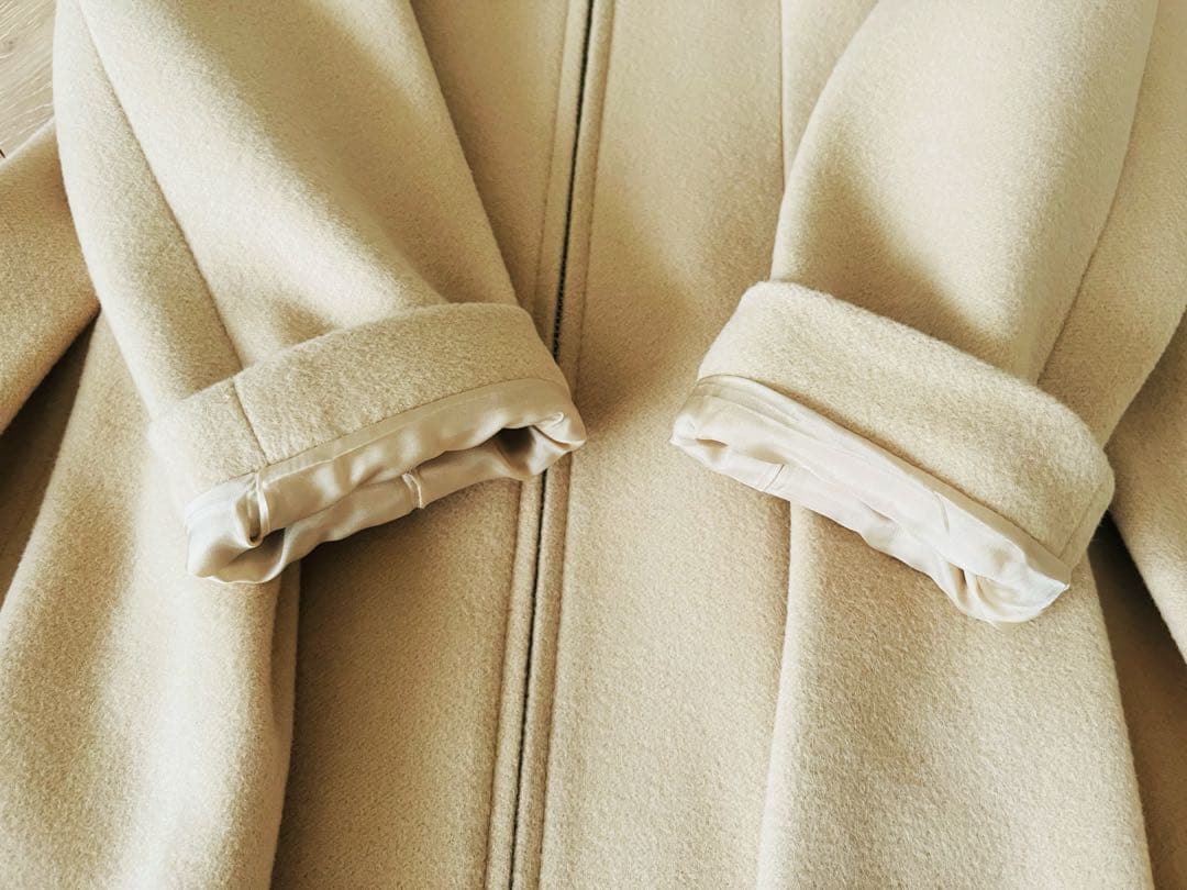 Rene ルネ　ベージュ フレアコート　サイズ34 アンゴラ