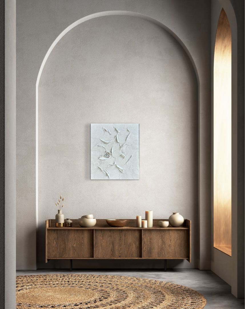 現代アート　53×45.5㎝　テクスチャーアート　大きめ　モダン　アートパネル
