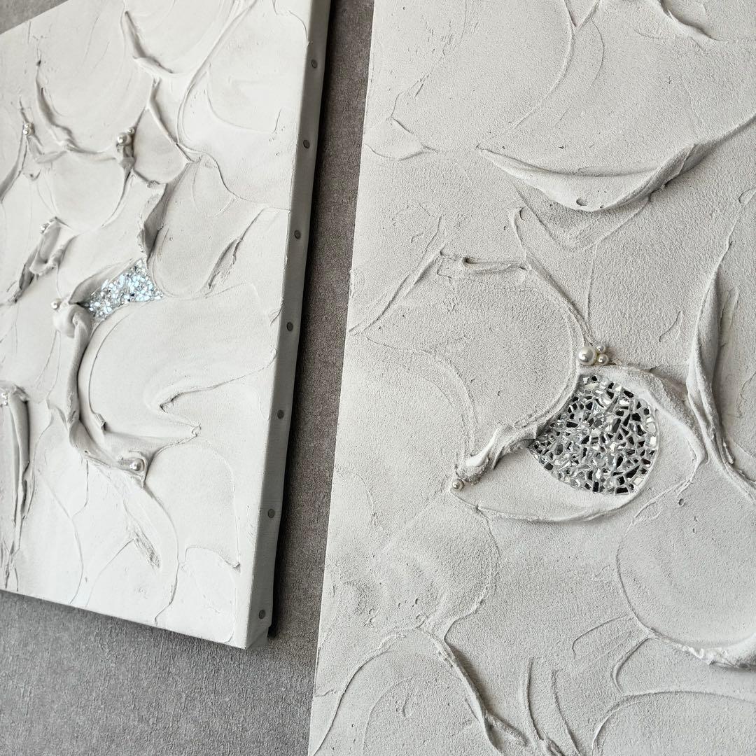 現代アート　53×45.5㎝　テクスチャーアート　大きめ　モダン　アートパネル