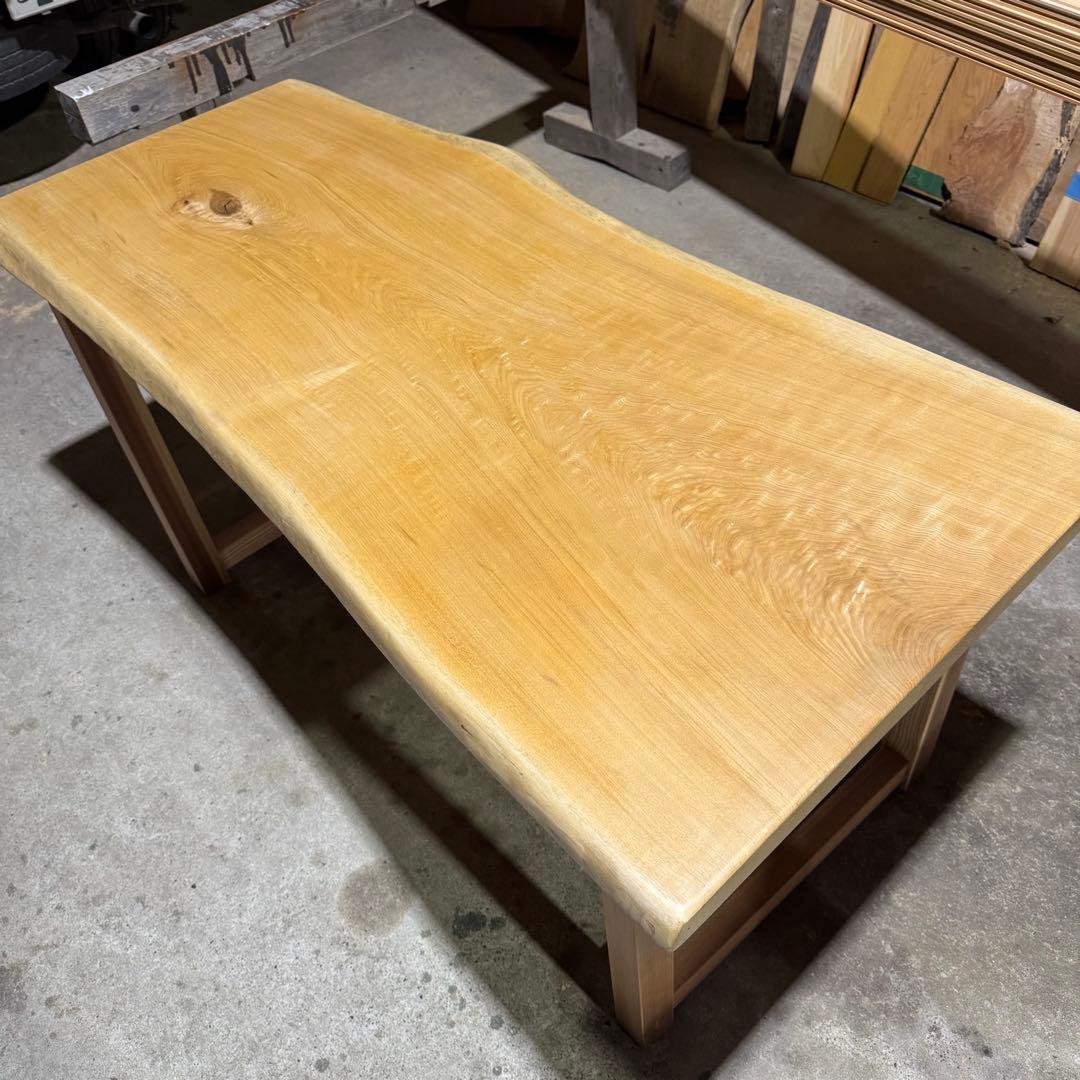 ら*く様 栓　セン　一枚板　ダイニングテーブル　天板のみ ウレタン塗装