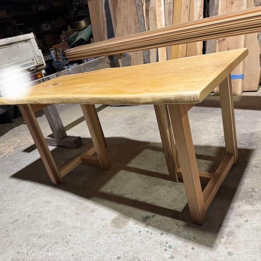 ら*く様 栓　セン　一枚板　ダイニングテーブル　天板のみ ウレタン塗装