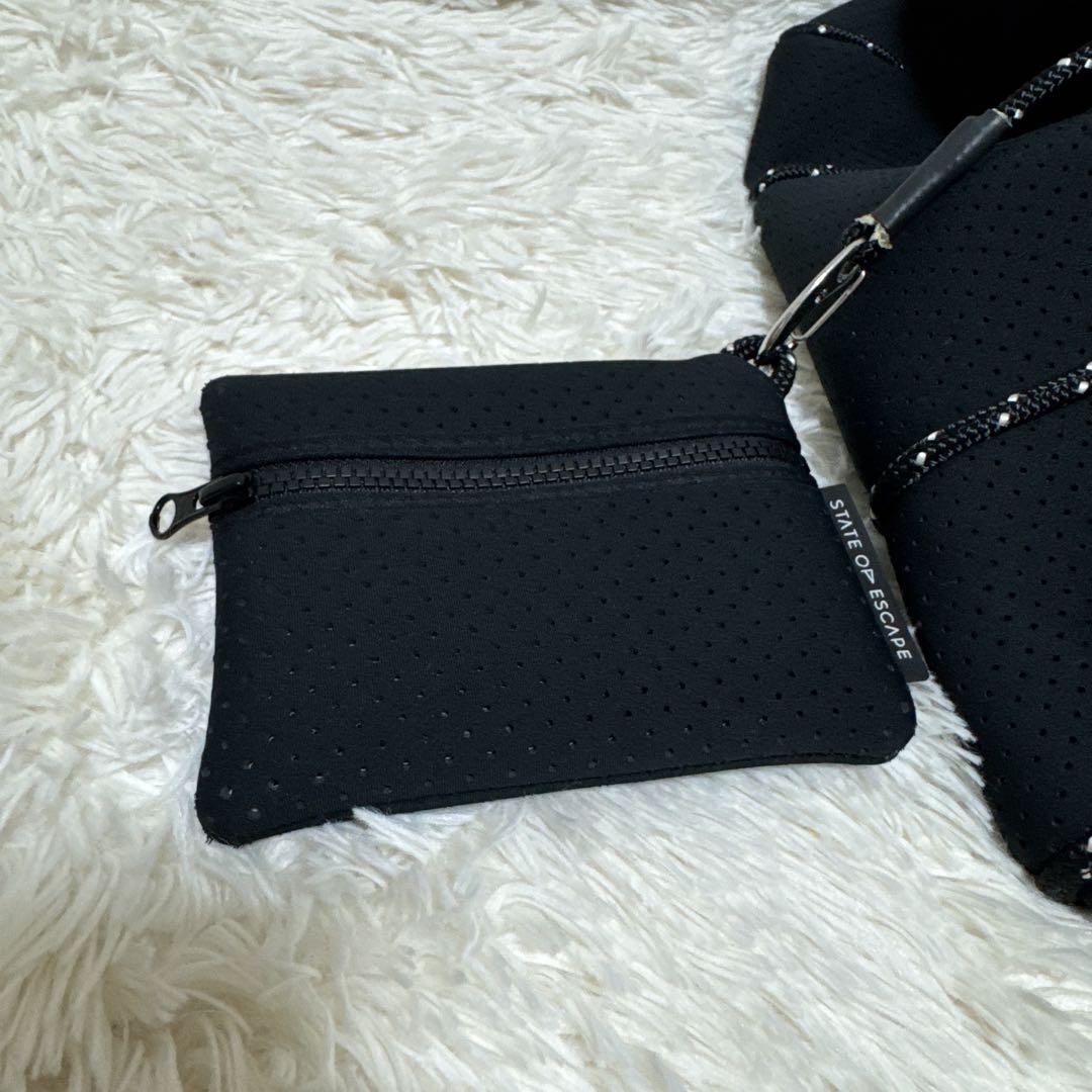 美品✨ ステイトオブエスケープ エスケープトート バイカラー 大容量 黒 白