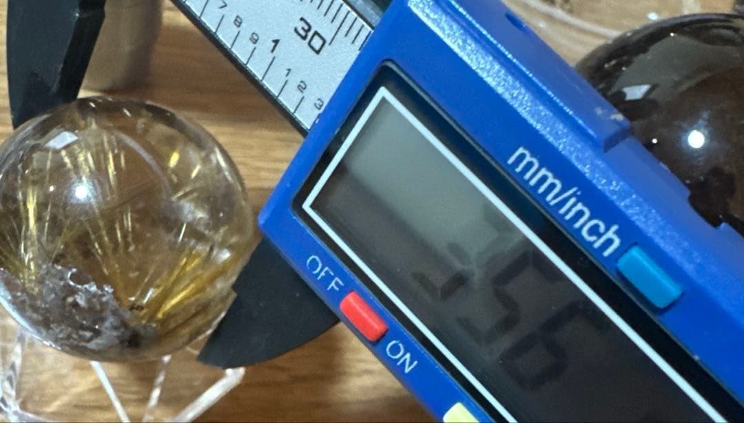 【極上品】コレクション級　ゴールドルチルスフィア 丸玉　約3.6cm 鑑定書付き