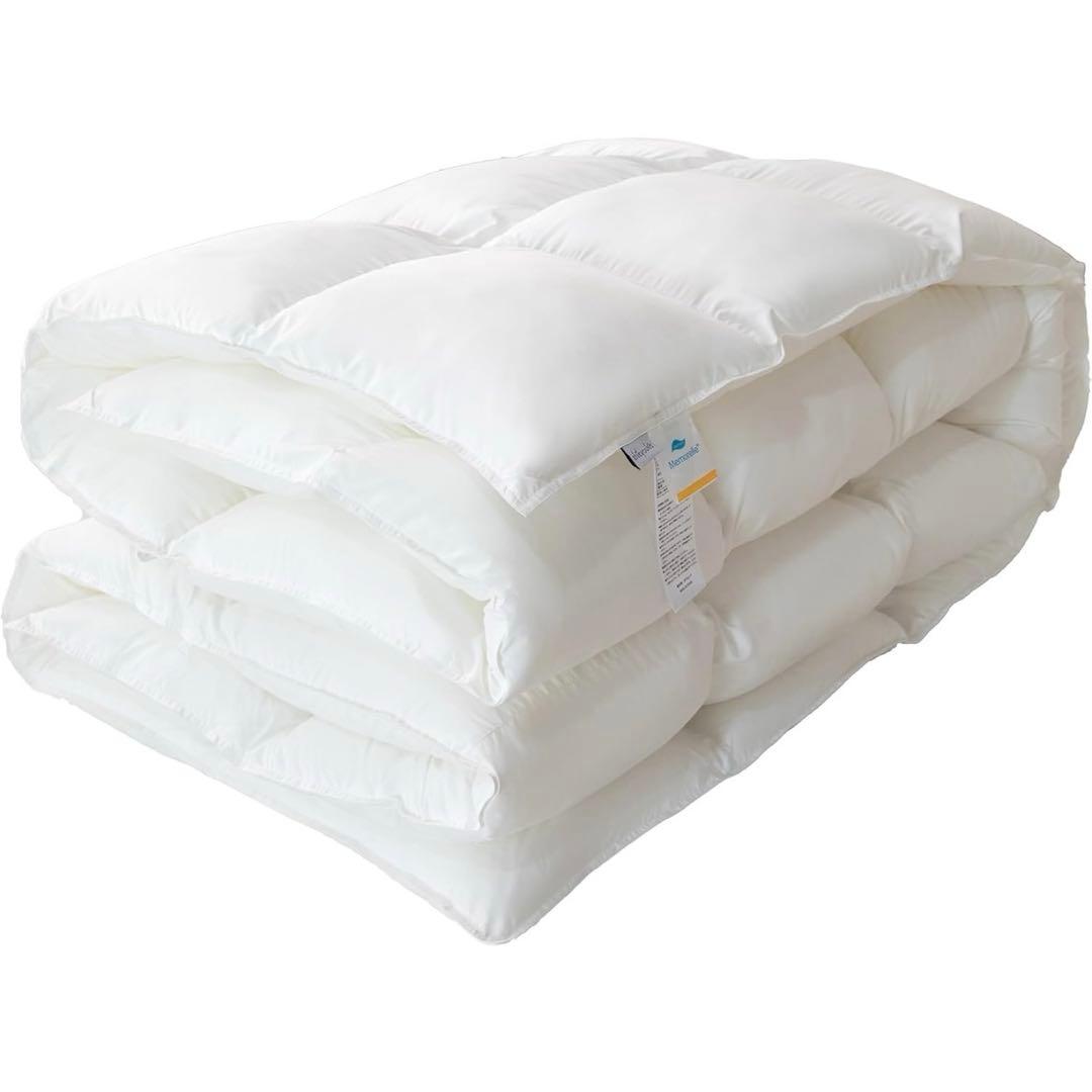 95掛け布団 シングル 2枚組 150×210cm 人工羽毛 洗える 抗菌防臭