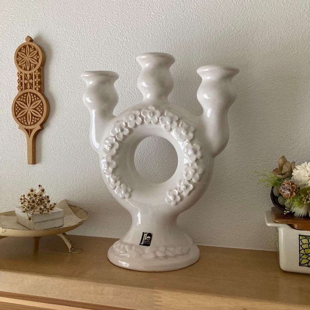 北欧ヴィンテージ【希少】JIEGantofta 大きなキャンドルスタンド